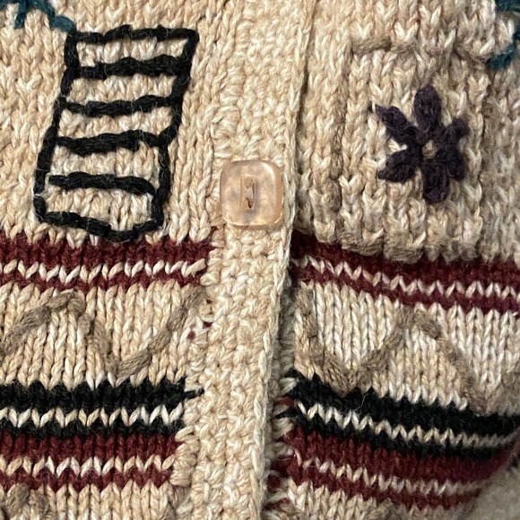 Paul‎ Harris Design Vintage Cardigan Sweater Size Large Button Down Warm Winter - Picture 10 of 11